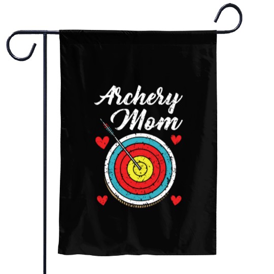 Archery Mom Bow Arrow Bowman Mother Target Archer Garden Flags