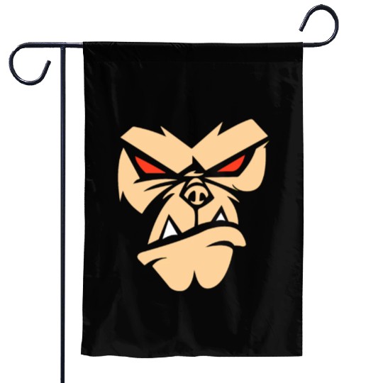 Bad monkey Angry Face - Gorilla Head Garden Flags