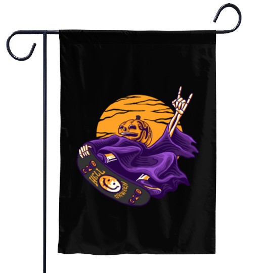 GRIM REAPER SKATEBOARD Garden Flags