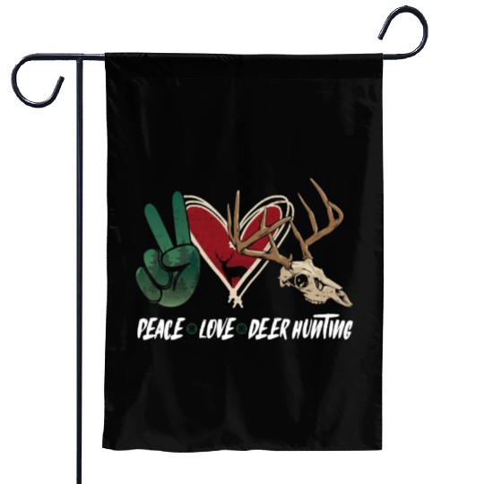 Buck Deer Hunting Hunter Girl Garden Flags