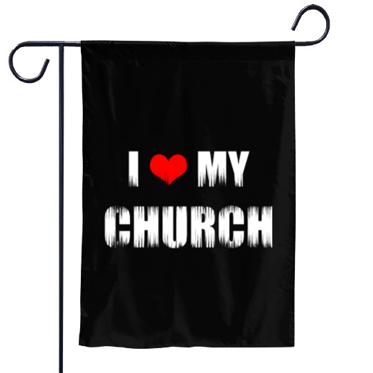 Christian Gift I Love My Church Christian Garden Flags