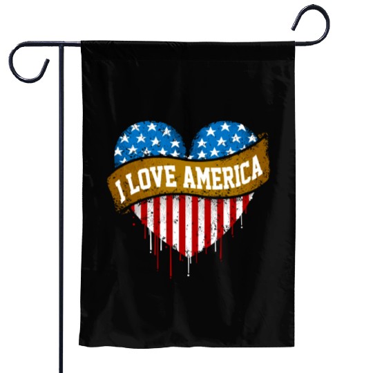I Love America Garden Flags