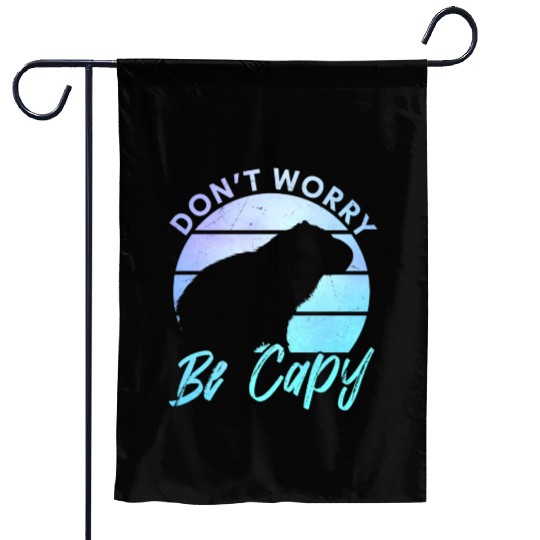 Happy Capybara Animal Lover Garden Flags