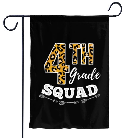 4th Grade Squad Leopard 4th Grade Teacher Garden Flags