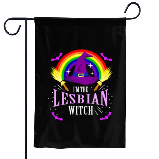 I m The Lesbian Witch For Halloween New Garden Flags