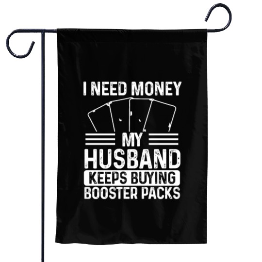Trading Card Game Collector money Husband TCG Garden Flags