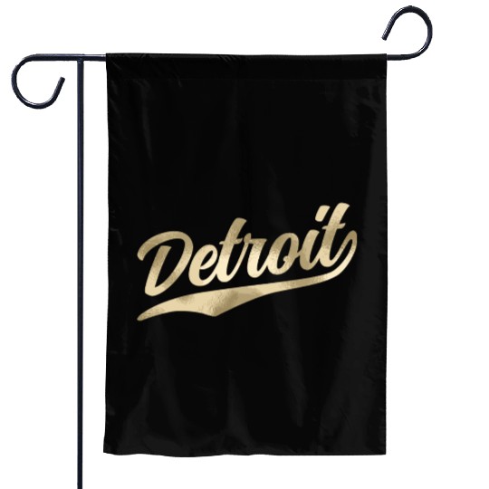 Detroit Michigan Cool Retro 1970S Vintage Garden Flags