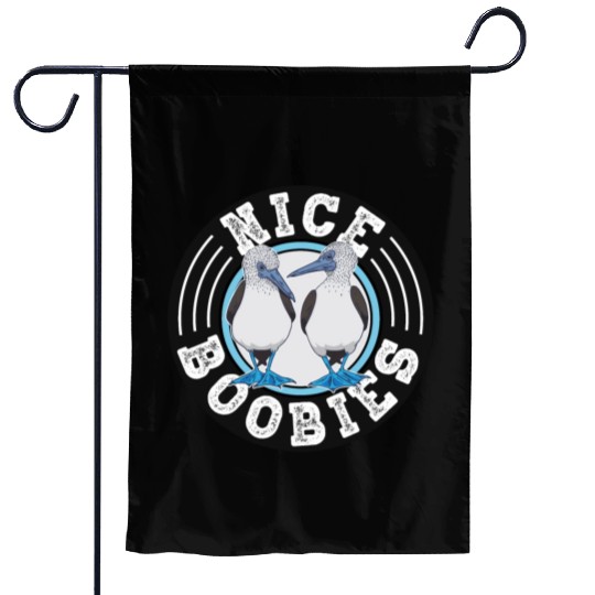 Nice Boobies Adult Humor Halloween Gift Booby Bird Garden Flags