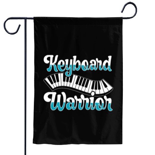 Keyboard Warrior Piano Musician Pianist Music Garden Flags