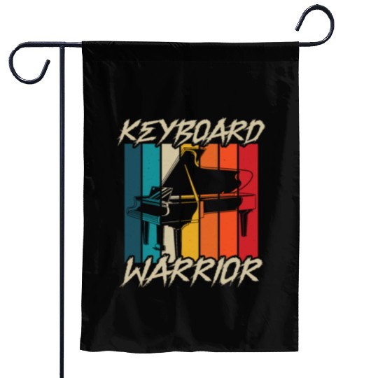 Keyboard Warrior Piano Musician Pianist Music Garden Flags