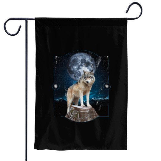 Wolf Moon Forest Wolves Nature Nature Liever Full Garden Flags