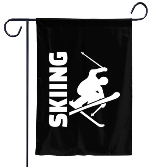 Skiing Garden Flags