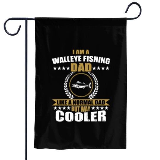 Walleye Fishing Dad For Men Garden Flags