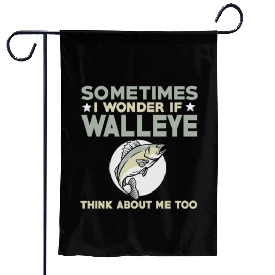 Funny Walleye Fishing Lover Garden Flags