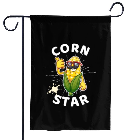 Funny Corn Star Sunglasses Mustache big Postal Service Garden Flags