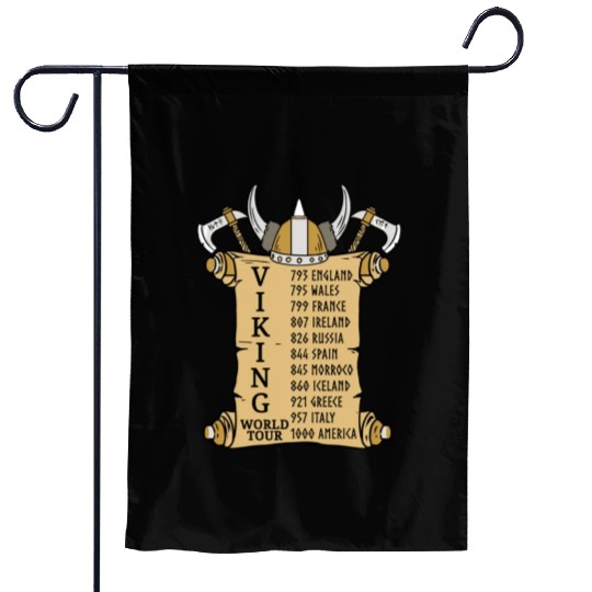 Viking World Tour For Vikings Lover Garden Flags