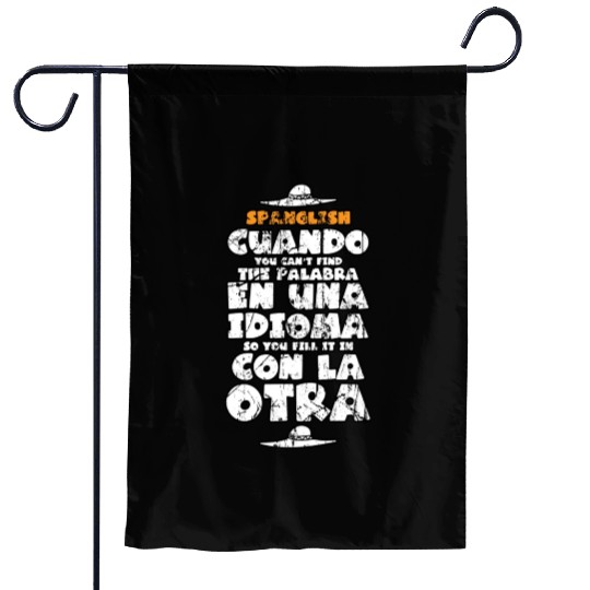 Funny Spanish Teacher Gift Spanish Language Teache Garden Flags