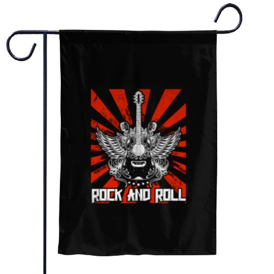 Guitar Musician Guitarist Rock and Roll Garden Flags