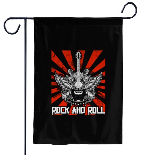 Guitar Musician Guitarist Rock and Roll Garden Flags