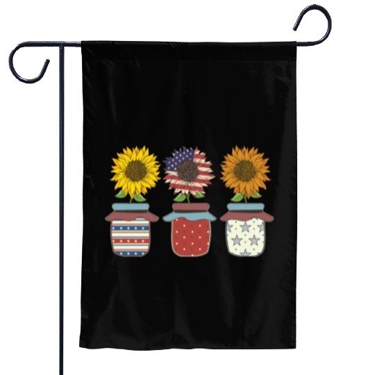 Sunflower American Flowers Women Patriotic Mom Garden Flags
