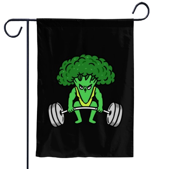 Weightlifting Broccoli For Broccoli Lover Garden Flags