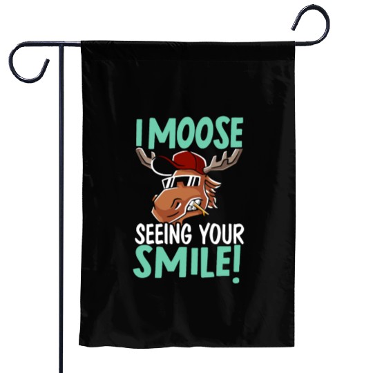 I Moose Seeing Your Smile Animal Alces Elk Deer Garden Flags