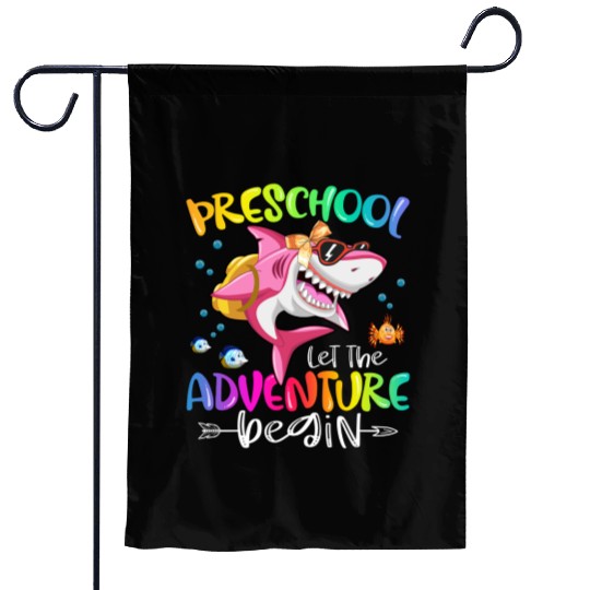 Funny Shark Back To School Garden Flags