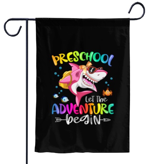 Funny Shark Back To School Garden Flags