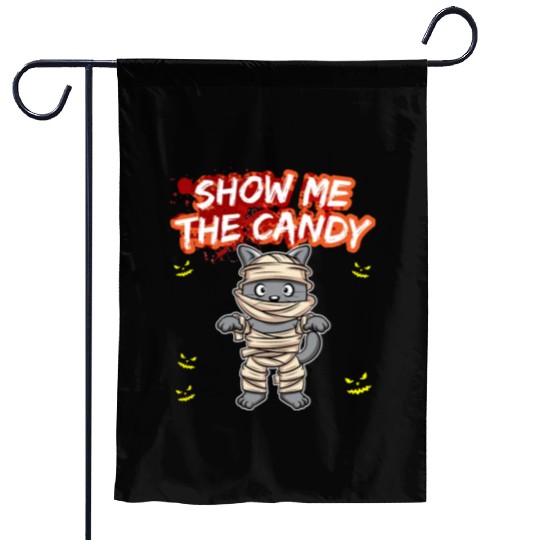 Show Me The Candy Halloween Costume Trick Or Treat Garden Flags