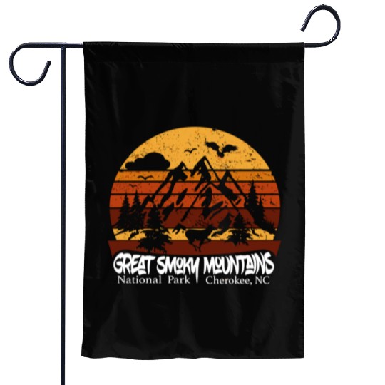 Great Smoky Mountains Cherokee Nc Vintage Souvenir Garden Flags