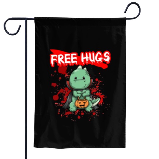 Free Hugs Halloween Sarcasm Scary Creepy Costume Garden Flags