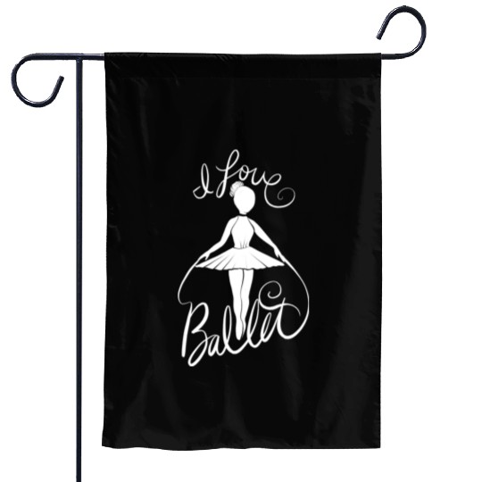 I Love Ballet Garden Flags