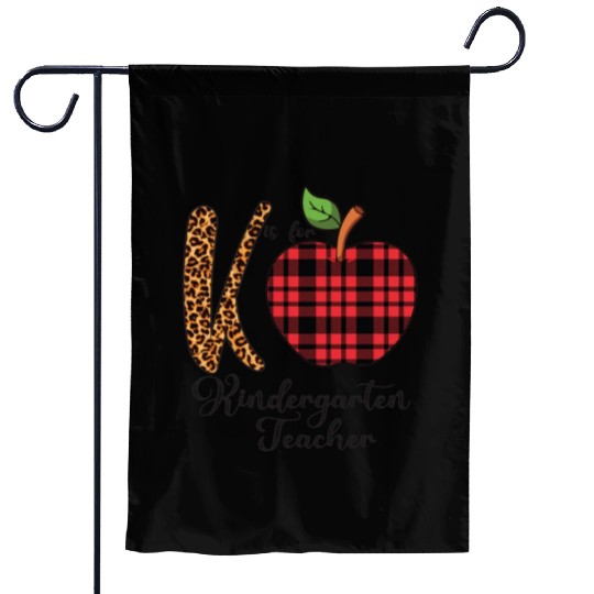 K is For Kindergarten Teacher Garden Flags