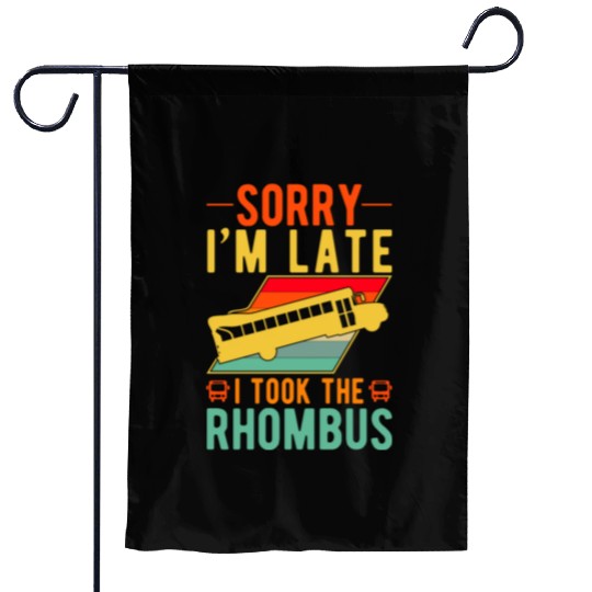 Math Teacher School Bus Driver Rhombus Garden Flags
