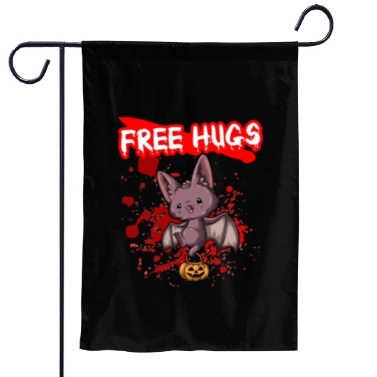 Free Hugs Halloween Sarcasm Scary Creepy Costume Garden Flags
