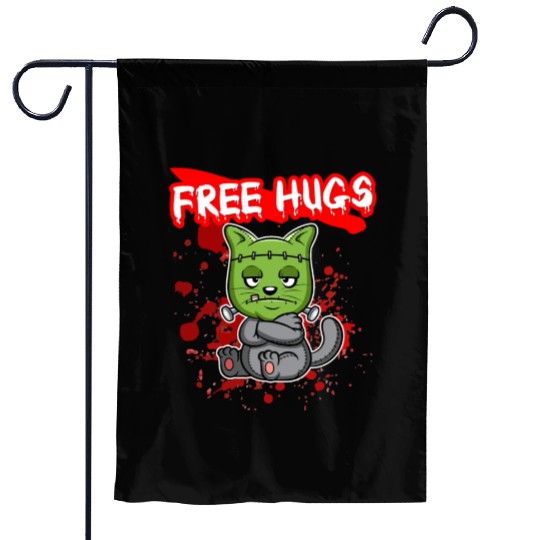 Free Hugs Halloween Sarcasm Scary Creepy Costume Garden Flags