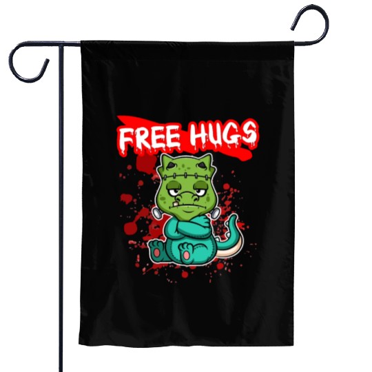 Free Hugs Halloween Sarcasm Scary Creepy Costume Garden Flags