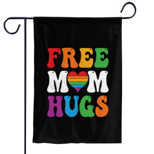 Free Mom Hugs Pride Garden Flags Rainbow Heart LGBT Pride