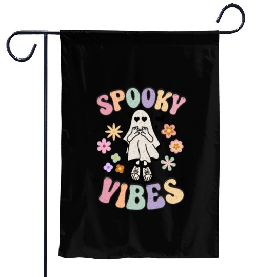 Spooky Season Retro Vintage Floral Halloween Garden Flags
