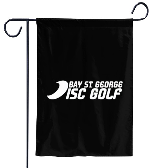 disc golf white transparent Garden Flags