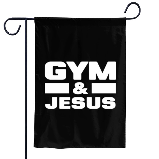 Gym and Jesus Christian Workout Gym and Jesus Garden Flags