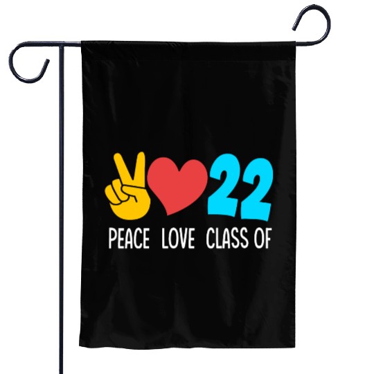 Senior High School Peace Love Class Of 2022 Garden Flags