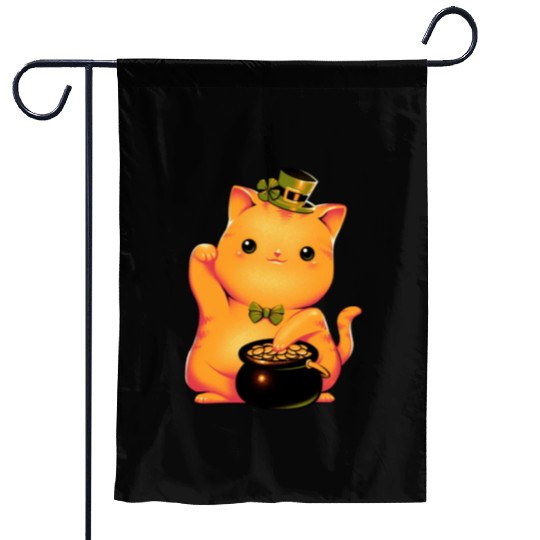 cat Irish Lucky Cat Garden Flags