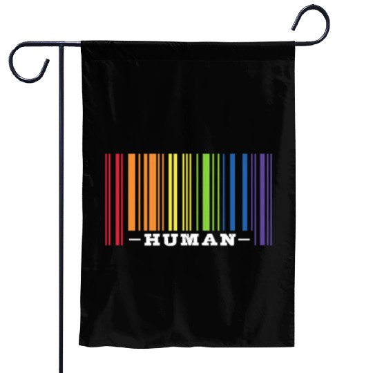 Human LGBT Rainbow Flag Garden Flags