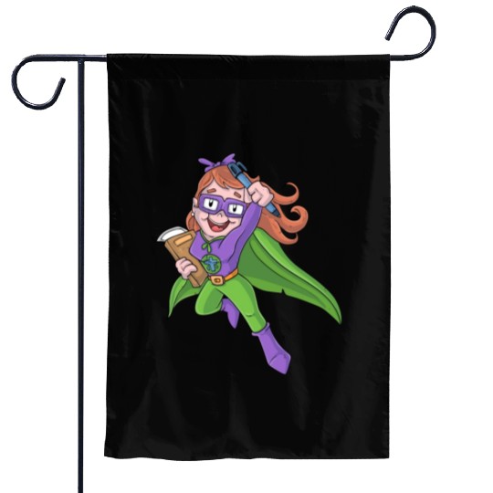Superhero Teacher Garden Flags