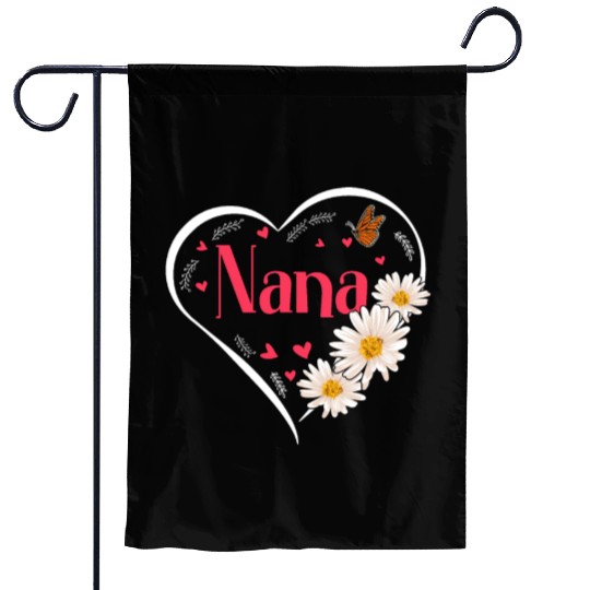 Nana Daisy Flower Heart Women Grandma Garden Flags