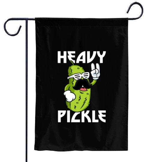 Heavy Pickle Metal Fan Metalhead Garden Flags
