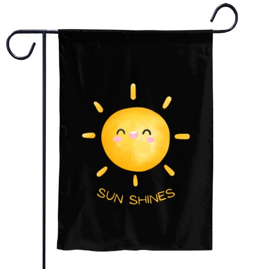 cute sun shines Garden Flags