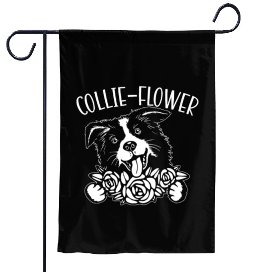 Collie-Flower Dog Puppy Paw Love Border Collie Garden Flags