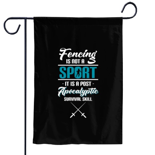 Fencing Sport Sword Sword Fight Fencing Coach Garden Flags
